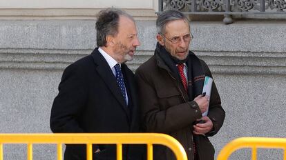 Julio Segura, a su llegada a la Audiencia.