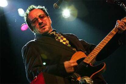 Elvis Costello, durante el concierto del pasado miércoles en Madrid.