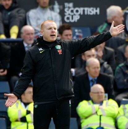 Neil Lennon, durante un partido del Celtic de Glasgow.