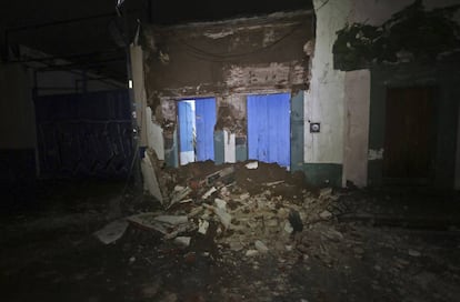 Danos em uma casa em Oaxaca (México) após o terremoto.