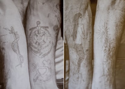 Cada uno de los dibujos en la piel de los presos fue fotografiado y descrito en una detallada ficha donde constan todos los detalles de cuándo fue hecho, donde, por quién y si el tatuador estaba tatuado.