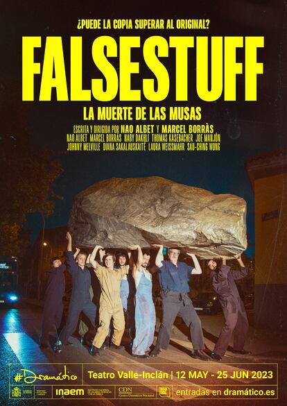 Cartel de la obra 'Falsestuff. La muerte de las musas’.