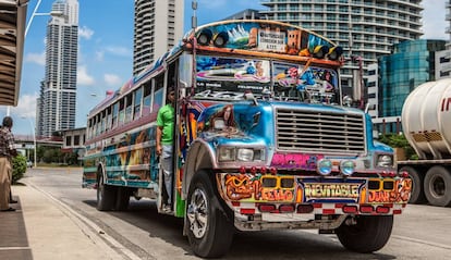 Un autobús en Ciudad de Panamá. 
 