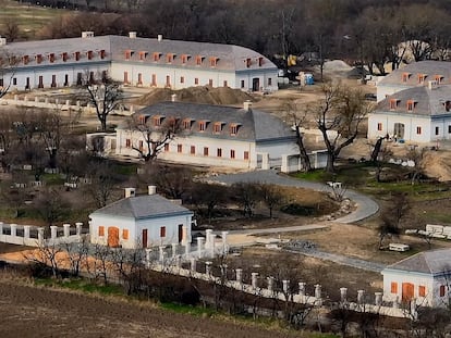 Imagen aérea de las construcciones en la finca de Hatvanpuszta de la familia Orbán.