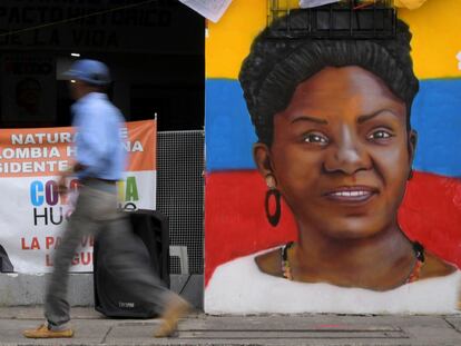 Una pintura en honor a Francia Marquez en Cali, Colombia.