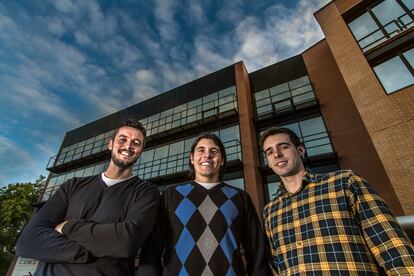 Desde la izquierda, Carlos González, Pablo Soto y Pedro Javier Sáez, fundadores de Neosentec.