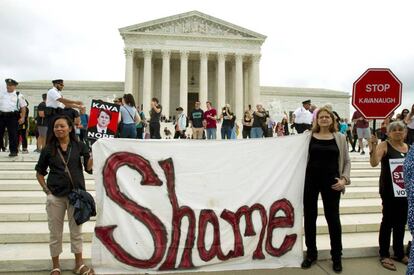 Protesta de este sábado frente al Tribunal Supremo, en Washington.