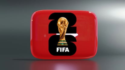 Copa del Mundial 2026 con fondo de YouTube