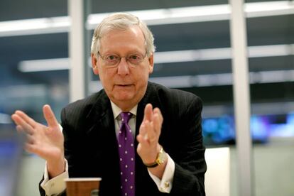 Mitch McConnell, l&iacute;der de la mayor&iacute;a republicana en el Senado.