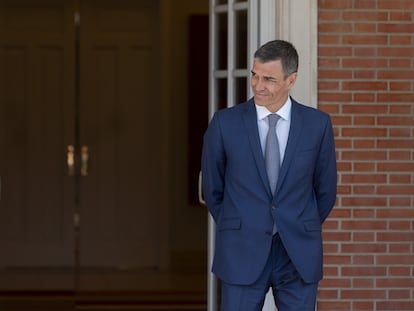 Pedro Sánchez, en el Palacio de La Moncloa el día 15 de julio.