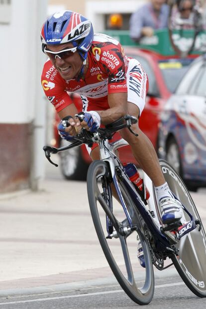 Purito Rodríguez, durante la contrarreloj.