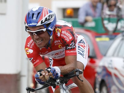 Purito Rodríguez, durante la contrarreloj.