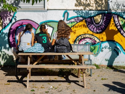 Alumnas de un instituto público de Barcelona.