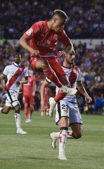 Mariano, durante el partido ante el Rayo.