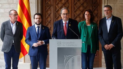 El presidente de la Generalitat, Quim Torra, en el Palau de la Generalitat, el pasado 19 de octubre. 