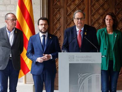 El presidente de la Generalitat, Quim Torra, en el Palau de la Generalitat, el pasado 19 de octubre. 