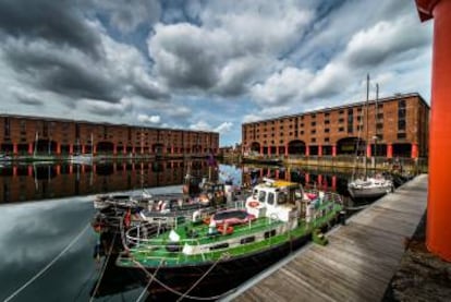 Vista del rehabilitado Albert Dock, en Liverpool.