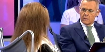 Un momento de la entrevista de Jordi González a la madre de El Cuco