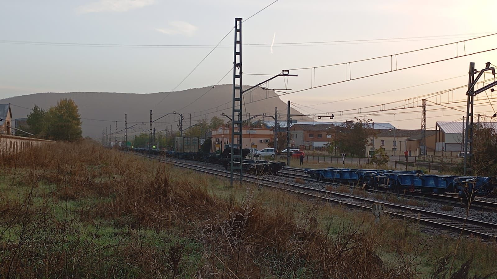 Descarrila un tren de mercancías peligrosas en Guadalajara