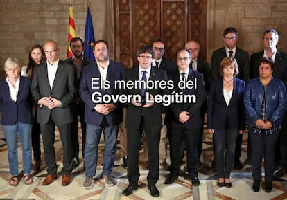 Imagen de la nueva web del Govern destituido. 