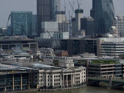 Panorámica del distrito financiero de Londres.