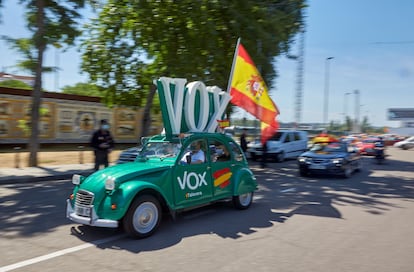 Manifestación convocada por Vox en Talavera de la Reina el pasado 23 de mayo.