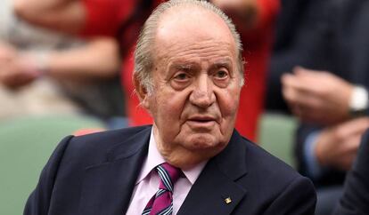 Don Juan Carlos de Borbón en Wimbledon, Londres, en julio de 2017. 
 