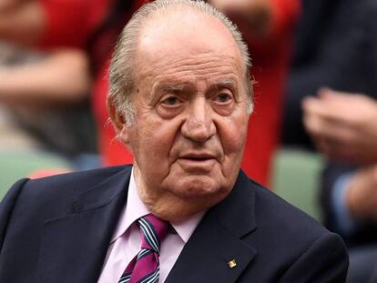 Don Juan Carlos de Borbón en Wimbledon, Londres, en julio de 2017. 
 