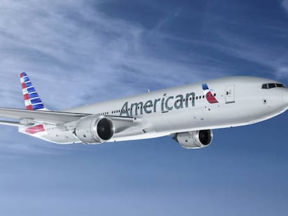 Un avión B777 de American Airlines.