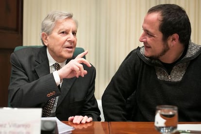 Carlos Jiménez Villarejo i David Fernàndez al Parlament.