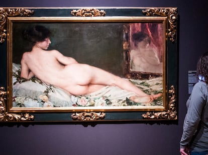 'Desnudo femenino', de Aurelia Navarro, una de las pinturas expuestas en 'Invitadas'.