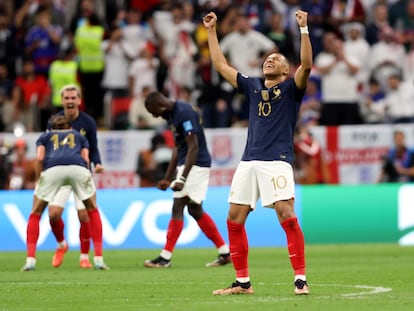 Kylian Mbappe tras la victoria de Francia frente a Inglaterra en cuartos de final del Mundial de Qatar 2022.