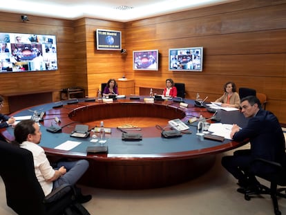 Reunión del Consejo de Ministros, este viernes en La Moncloa.