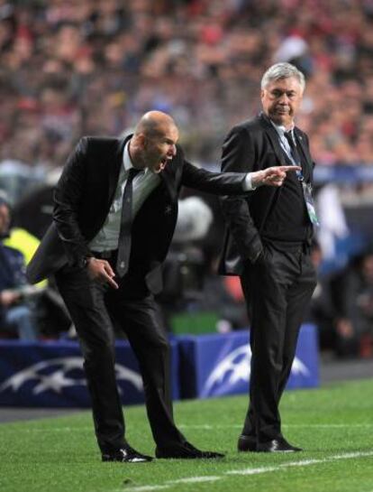 Zidane y Ancelotti, en la final de la Champions de 2014.