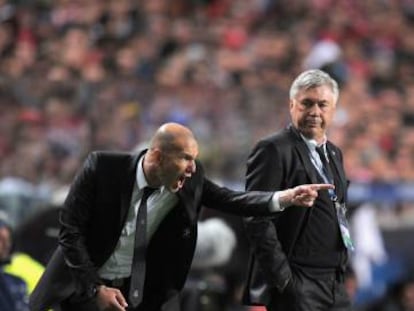 Zidane y Ancelotti, en la final de la Champions de 2014.