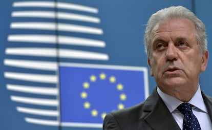 Dimitris Avramopoulos, en un acto el 9 de noviembre.