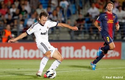 Cherysev, en un duelo del Castilla ante el Barça B.