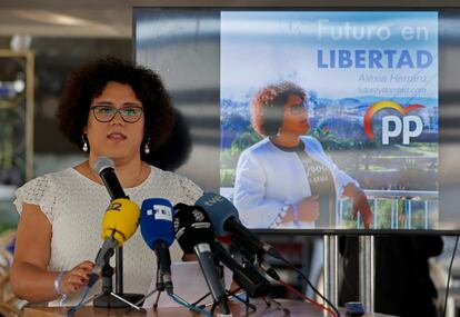 Alexia Herranz, durante la presentación de su precandidatura a la presidencia del PP para el congreso nacional.