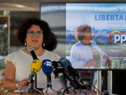 Alexia Herranz, durante la presentación de su precandidatura a la presidencia del PP para el congreso nacional.