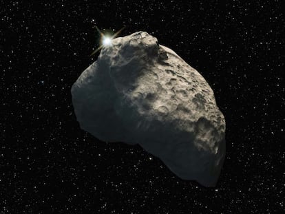 Asteroide en el espacio, en una imagen facilitada por la NASA.