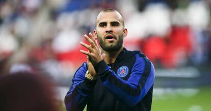 Jesé, en un partido con el PSG.