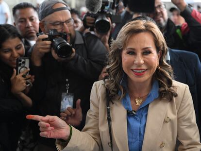 Guatemalan candidate Sandra Torres, on Sunday after voting in Guatemala City.