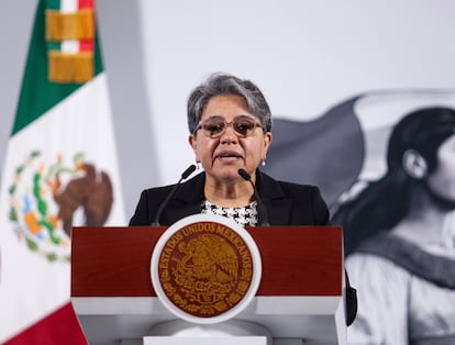 Raquel Buenrostro, el 9 de abril en Ciudad de México.