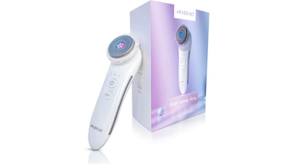 Masajeador Facial 5 en 1, con limpieza facial térmica y luz LED, para tonificar y cuidar del cutis.