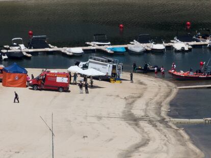 Operativo de búsqueda de la niña desparecida en el pantano de San Juan.