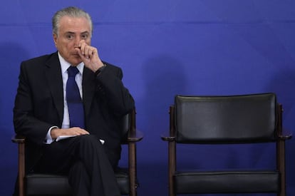 Michel Temer, na ter&ccedil;a-feira em Bras&iacute;lia.