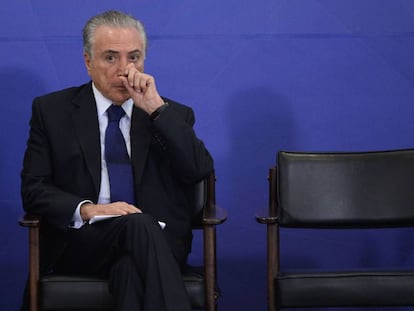 Michel Temer, na ter&ccedil;a-feira em Bras&iacute;lia.