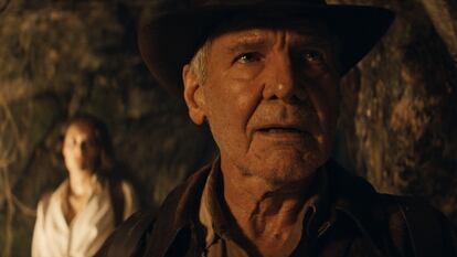 Harrison Ford in a scene of 'Indiana Jones and the Dial of Destiny'.