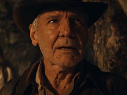 Harrison Ford in a scene of 'Indiana Jones and the Dial of Destiny'.