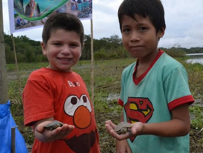 Ni&ntilde;os en Bolivia.